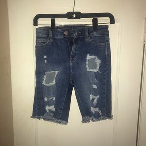 Distressed shorts